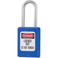 Cadenas de s&eacute;curit&eacute; S31 Zenex, Bleu, Cl&eacute;s identiques, Thermoplastique, Largeur de 1-3/8" NTL Industrial