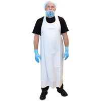 Vinyl Aprons, Vinyl, White, 35" W x 45" L NTL Industrial