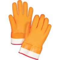 Winter-Lined Chemical-Resistant Gloves, Size Large/9, 10" L, PVC, Foam Fleece Inner Lining, Winter Weight NTL Industrial
