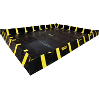 QuickBerm&reg; Containment Berm with Inside Wall Supports, 1435 US gal. Capacity, 12' W x 16' L x 12" H, Snap-Up Bracket NTL Industrial