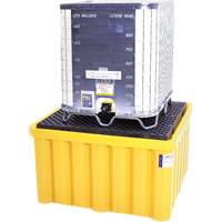 Palette antid&eacute;versement avec drain Ultra-IBC Spill Pallet , Capacit&eacute; de d&eacute;versement 400 gal. US, 58,75" x 58,75" x 33" NTL Industrial