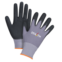 Gants ZX-1 de premi&egrave;re qualit&eacute; compatibles avec les &eacute;crans tactiles, 7/Petit, R&ecirc;vetement Nitrile/Mousse de nitrile, Calibre 15, Enveloppe en Nylon NTL Industrial