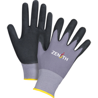 Gants ZX-1 de premi&egrave;re qualit&eacute; compatibles avec les &eacute;crans tactiles, 9/Grand, R&ecirc;vetement Nitrile/Mousse de nitrile, Calibre 15, Enveloppe en Nylon NTL Industrial