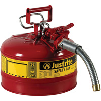 AccuFlow Safety Cans, Type II, Steel, 2.5 US gal., Red, FM Approved/UL/ULC Listed NTL Industrial