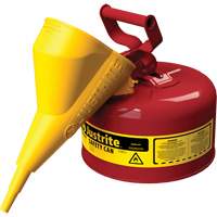 Bidons s&eacute;curitaires, Type I, Acier, 1 gal. US, Rouge, Homologu&eacute; FM/List&eacute; UL/ULC NTL Industrial
