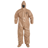Tychem&reg; 5000 Protective Hooded Coveralls, Small, Brown NTL Industrial