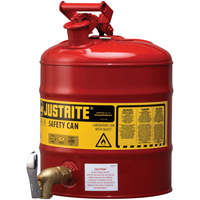 Laboratory Safety Cans, Type I, Steel, 5 US gal., Red, FM Approved SEC081 | NTL Industrial