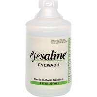 Saline Eyewash Bottles, Full Bottle, 8 oz. NTL Industrial