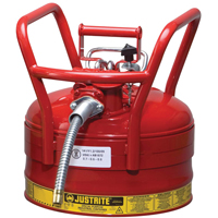 D.O.T. AccuFlow™ Safety Cans, Type II, Steel, 2.5 US gal., Red, FM Approved SED117 | NTL Industrial