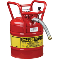 D.O.T. AccuFlow™ Safety Cans, Type II, Steel, 5 US gal., Red, FM Approved SED120 | NTL Industrial