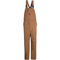 Flame-Resistant Duck Lined Bib Overalls, Medium, Brown NTL Industrial