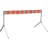 Street Barricade, A-Frame, 6' L x 5-1/2" H, Orange/White NTL Industrial