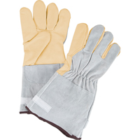 Standard-Duty Snug Wrist Work Gloves, Large, Grain Cowhide Palm NTL Industrial