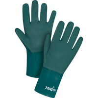 Gants verts &agrave; double enduit, 12" lo, PVC, Doublure en Jersey de coton, 70 mils NTL Industrial