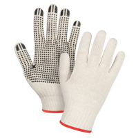 Gants l&eacute;gers tricot&eacute;s &agrave; pois, Poly/coton, Un c&ocirc;t&eacute;, Calibre 7, Petit NTL Industrial