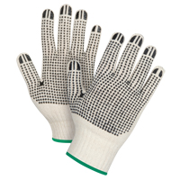 Heavyweight Double-Sided Dotted String Knit Gloves, Poly/Cotton, Double Sided, 7 Gauge, Medium NTL Industrial
