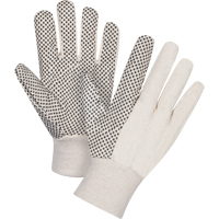 Cotton Canvas Dotted Palm Gloves, 8 oz., Small SEE947 | NTL Industrial