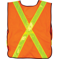 Standard-Duty Safety Vest, High Visibility Orange, Medium, Polyester NTL Industrial