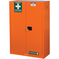 Emergency Preparedness Storage Cabinets, Steel, 4 Shelves, 65" H x 43" W x 18" D, Orange SEG860 | NTL Industrial