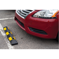 Parking Curb, Rubber, 3' L, Black/Yellow SEH140 | NTL Industrial