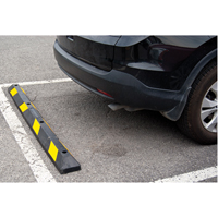 Parking Curb, Rubber, 6' L, Black/Yellow SEH141 | NTL Industrial
