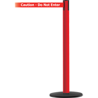 Advance TensaBarrier&reg; Barrier Post, Steel, 36" H, White/Red Tape, 7.5' Tape Length NTL Industrial