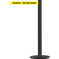 Advance TensaBarrier&reg; Barrier Post, Steel, 36" H, Black/Yellow Tape, 7.5' Tape Length NTL Industrial
