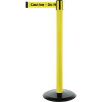 Advance TensaBarrier&reg; Barrier Post, Steel, 36" H, Black/Yellow Tape, 7.5' Tape Length NTL Industrial