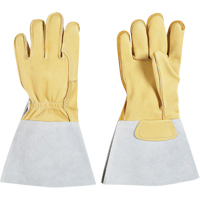 Gants pour monteur de lignes, Grand, Paume en Cuir fleur de vache, Doublure en Coton NTL Industrial