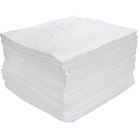 Premium Meltblown Sorbent Pads, Oil Only, 15" x 17", 25 gal. Absorbancy NTL Industrial