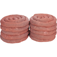 Remblais tubulaires absorbants, Mati&egrave;res dangereuses, Absorption 45 gal., 3" la x 10' lo, Pqt de 10 NTL Industrial