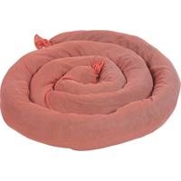 Remblais tubulaires absorbants, Mati&egrave;res dangereuses, Absorption 50 gal., 3" la x 8' lo, Pqt de 15 NTL Industrial