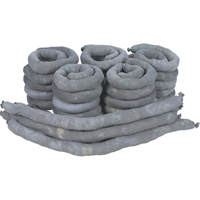 Remblais tubulaires absorbants, Universel, Absorption 50 gal., 3" la x 4' lo, Pqt de 30 NTL Industrial