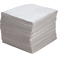 Premium Meltblown Sorbent Pads, Oil Only, 15" x 17", 30 gal. Absorbancy NTL Industrial