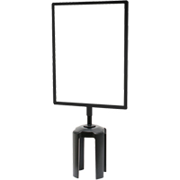 Tensabarrier&reg; Sign Frame with Adapter, Black NTL Industrial