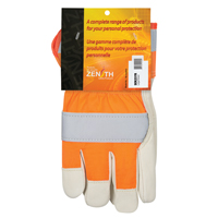 Gants d'ajusteur &agrave; chaleur sup&eacute;rieure orange haute visibilit&eacute;, Grand, Paume en Cuir fleur de vache, Doublure en Thinsulate NTL Industrial