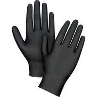 Gants d'examen de poids lourd &agrave; prise tactile, Petit, Nitrile, 8 mils, Sans poudre, Noir NTL Industrial