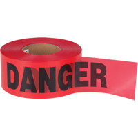 "Danger" Barricade Tape, Bilingual, 3" W x 1000' L, 1.5 mils, Black on Red SEK399 | NTL Industrial