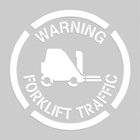 Floor Marking Stencils - Warning Forklift Traffic, Pictogram, 20" x 20" SEK520 | NTL Industrial