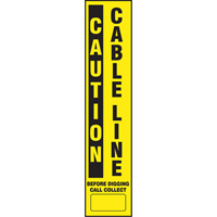 Flexible Marker Stake Decals - Caution Cable Line SEK550 | NTL Industrial