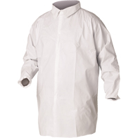 KleenGuard A20 Lab Coats, SMS, White, Large NTL Industrial