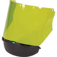 Visi&egrave;res V-Gard avec mentonni&egrave;re pour les travaux avec l'arc &eacute;lectrique, Polycarbonate, Teinte Vert NTL Industrial