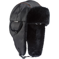 N-Ferno&reg; 6802 Classic Trapper Hat, Synthetic Fur Lining, Medium/Small, Black NTL Industrial