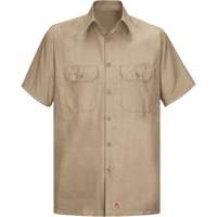 Short Sleeve Ripstop Shirt, Men's, 3X-Large, Khaki NTL Industrial