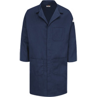 Excel FR&reg; ComforTouch&reg; Lab Coat, Cotton, Medium, Navy Blue NTL Industrial