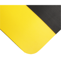 Double Duty Switchboard Mats No.720, Corrugated, 3' x 10' x 5/8", Black/Yellow, PVC NTL Industrial