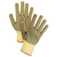 Double-Sided Dotted Seamless String Knit Gloves, Size Small/7, 7 Gauge, PVC Coated, Kevlar&reg; Shell, ASTM ANSI Level A2/EN 388 Level 3 NTL Industrial
