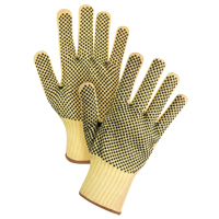 Double-Sided Dotted Seamless String Knit Gloves, Size Large/9, 7 Gauge, PVC Coated, Kevlar&reg; Shell, ASTM ANSI Level A2/EN 388 Level 3 NTL Industrial