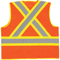 5-Point Tear-Away Premium Safety Vest , High Visibility Orange, Large/X-Large, Polyester NTL Industrial