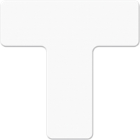 Marqueurs all&eacute;g&eacute;e/5S Armor Stripe, T, 6" lo x 6" la, Blanc, Plastique NTL Industrial